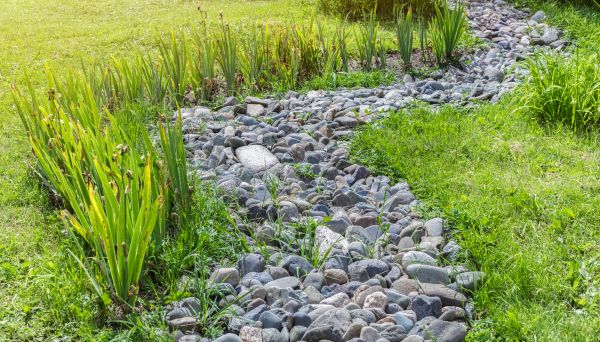 River Rock Garden Installation in Conroe